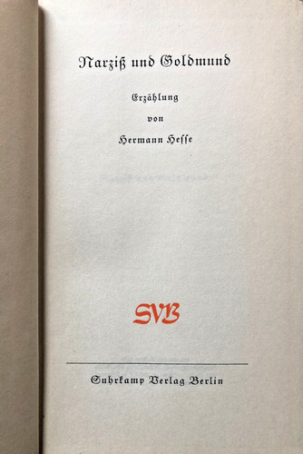 Hermann hesse narziß - hesse, und