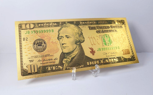 Ten dollars gold banknote - -,