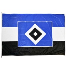 HSV Hissfahne Blau Weiss Schwarz Hamburger SV Fahne HSV Logo 120x180 Fanartikel