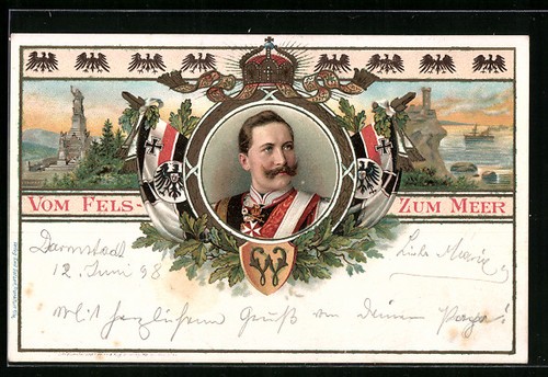 Lithograph kaiser wilhelm - lithograph, ii