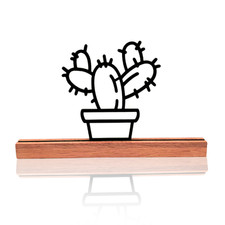 Deko Aufsteller mit Kaktus, Sukkulente, Lotus – moderne Tischdeko Wohnzimmer NEU