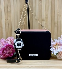 Prada Beauty Tasche Kosmetiktasche Kosmetikkoffer pink schwarz Neu