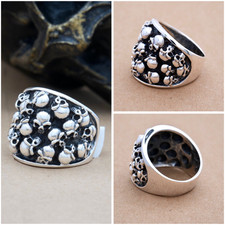 Ring Silber 925 Biker