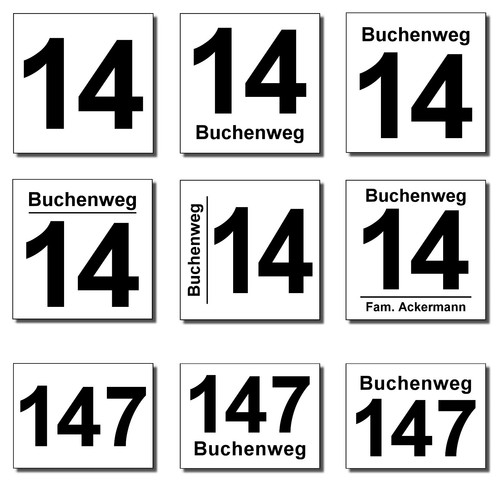 Hausnummer hausnummernschild - hausnummernschild,