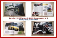 Porsche 911 997 Turbo mit 480PS Literaturpaket Nr.1 - 9 komplette Zeitschriften