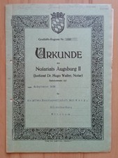 Original Dokument Notarurkunde