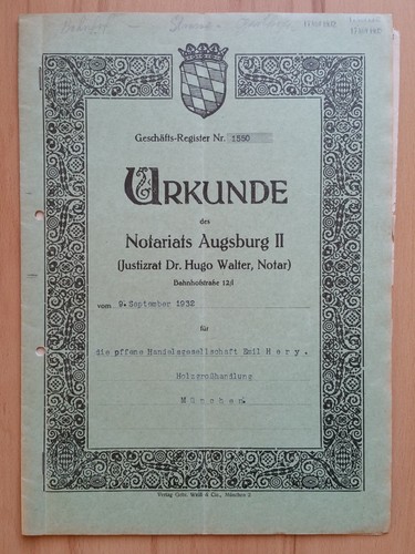Original dokument notarurkunde - original,