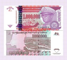 Zaire million nouveaux - zaire,