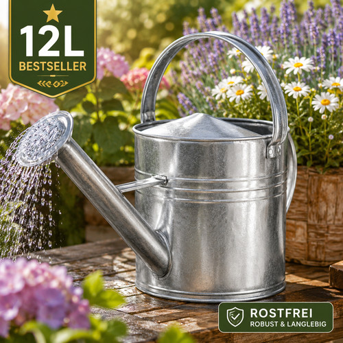 Zink gießkanne 12l metall - 5–12l,