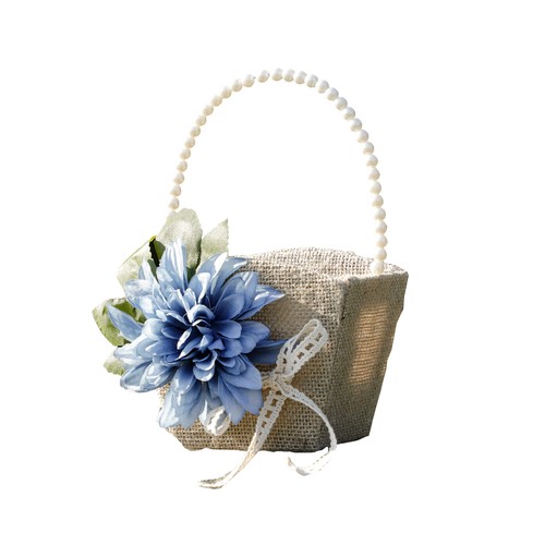 Rustikaler jute blumenkorb - rustikaler,