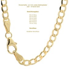 Edle Echt Goldkette Breiten