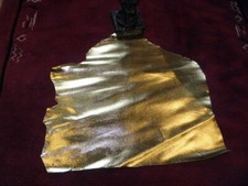 Ziegenleder, echt Leder , Lederhaut Farbe gold ( 2 )