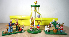 ❤️ KLEINE OSTERFIGUREN  3tlg.SET BEZABERNDES SET AUS HOLZ HANDBEMALT ERZGEBIRGE