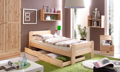 Einzelbett bert massivholz - einzelbett,
