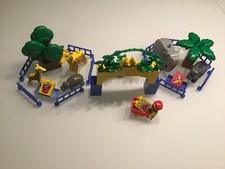 Lego Duplo Zoo Tiere Elefanten Giraffen Nilpferd Baum Palme Kaktus Zäune Liane