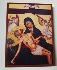 Pieta Ikone Maria Muttergottes Jesus Engel Ikone Icon Ikona Ikonen Icoon Icone