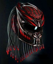 Predator helmet custom red - predator,