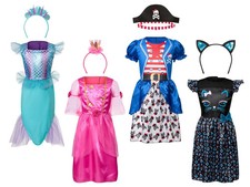 Kinder Kostüm 2-tlg Fasching Karneval Kleid Haarreif Meerjungfrau Prinzessin Süß