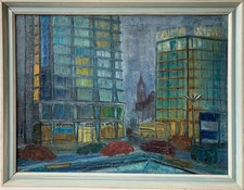 Ölbild 1961 Elisabeth Pohlenz Mostar Berlin Ernst Reuter Platz 68 x 88 cm