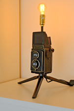 Vintage Kamera als Leuchte Rolleicord