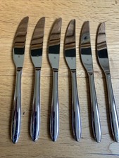 WMF Sydney Cromargan Edelstahl Besteck 6 Tafelmesser Menümesser 21,9 cm
