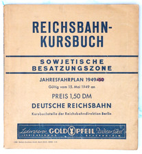 Deutsche Reichsbahn - Kursbuch Sowjetische Zone Sommer 1949 (Original) mit Karte