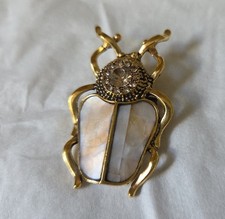 Brosche strass perlmutt - ,