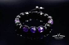 Mens Bracelet Amethyst Onyx