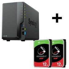 Synology DiskStation DS224+ 2 Einschübe NAS-Server Leergehäuse + 24TB Seagate
