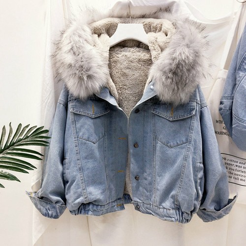 Damen fleecefutter jeansjacke - damen,