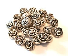 20 Rosen Perlen Silber NEU