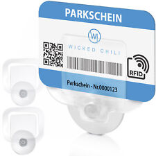 2x Parkscheinhalter Ticket Halterung Auto Windschutzscheibe KFZ Saugnapf Clip