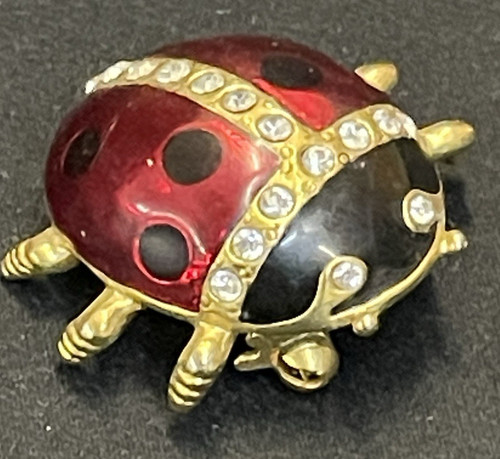 Emaille strass glückskäfer - strass,