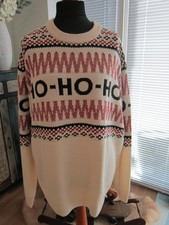 Weihnachts Pullover  HO-HO-HO  dG XXL  Brustweite 67 cm Neu !!!!!!!!!