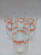 Cappy Coca Cola Company Schutzmarke Saft Gläser 70er Trinkglas selten Vintage