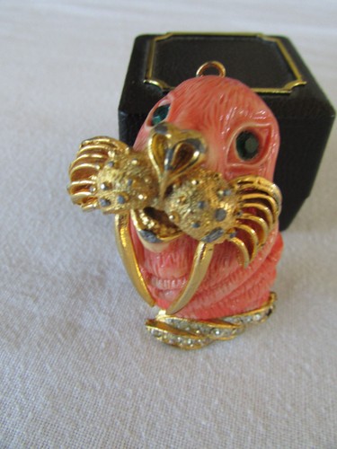 Vintage walross brosche - brosche, &