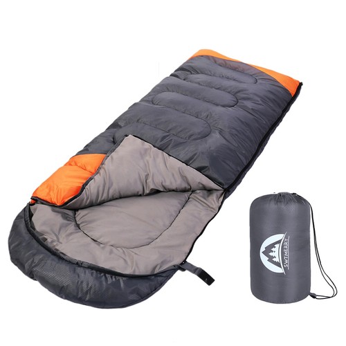 Schlafsack grau orange - schlafsack, für