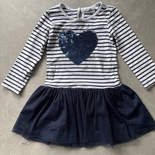 Happy Girls Mädchen Kleid mit Tüllrock und Pailletten Herz Größe 110