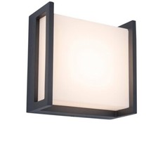 Lutec LED 650Lumen Außenwandleuchte Qubo anthrazit IP54  Wandleuchte