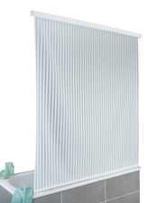 WENKO Dusch Rollo 128x240 cm für Dusche Badewannen zum Ausrollen Vorhang Bad