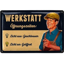 Retro Blechschild WERKSTATT