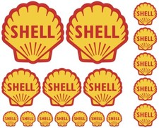 DECALS AUFKLEBER BOGEN " SHELL" VINTAGE 205x165MM
