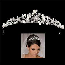 Strass Perlen Diadem Tiara