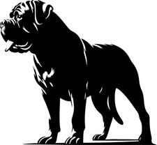 Bullmastiff aufkleber - bullmastiff,