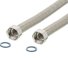 Edelstahlwellrohr DN20 Solarleitung 1"ÜM Solarrohr Wellrohr bis 5m vormontiert