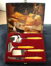 4-tlg. Käse-Set T. BJÖRKLUND  Made in Norway hochwertig Käsehobel Messer mit Box
