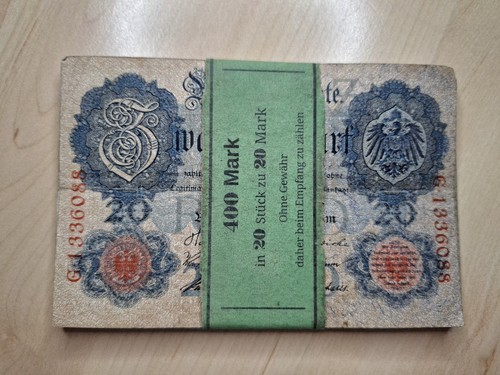 Bündel mark banknoten - bündel, 20