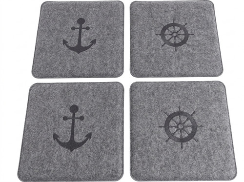 Sitzkissen maritim grau - sitzkissen,