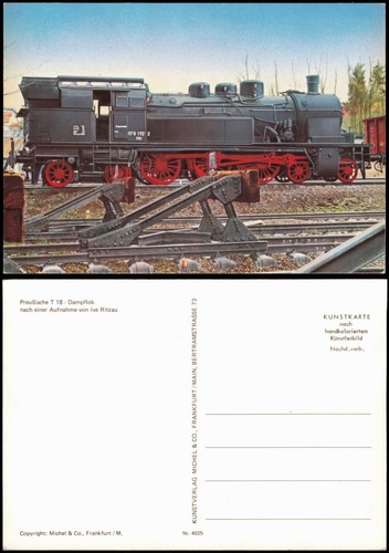 Ansichtskarte dampflokomotive - ansichtskarte,