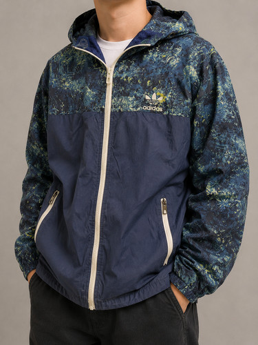Adidas windbreaker blau muster - adidas,